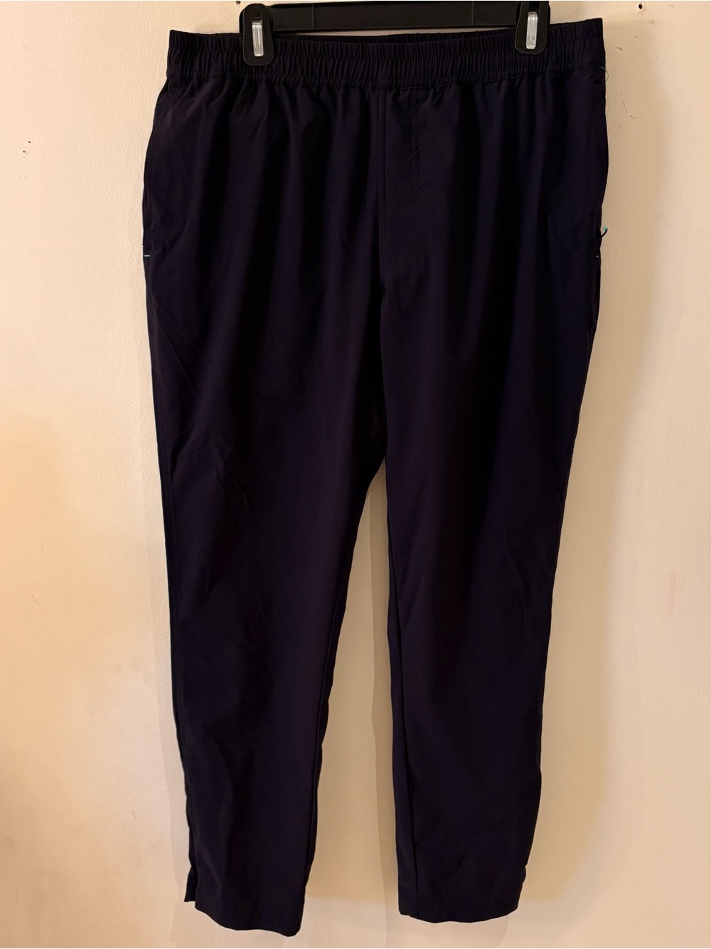 Myles Apparel Men's Black Everyday Casual Elastic-Waist Pants Sz L